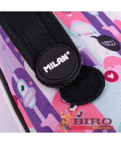 Penar școlar Milan „Aliens” cu 4 compartiment și umplutură